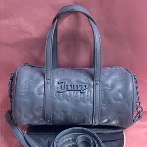Juicy Couture slate blue Mini Barrel Bag